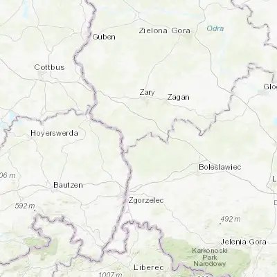Map showing location of Gozdnica (51.436300, 15.098560)