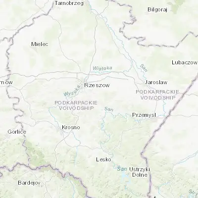Map showing location of Hyżne (49.917690, 22.181310)