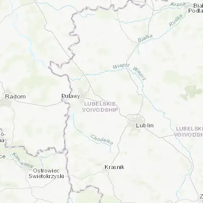 Map showing location of Kurów (51.389410, 22.186370)