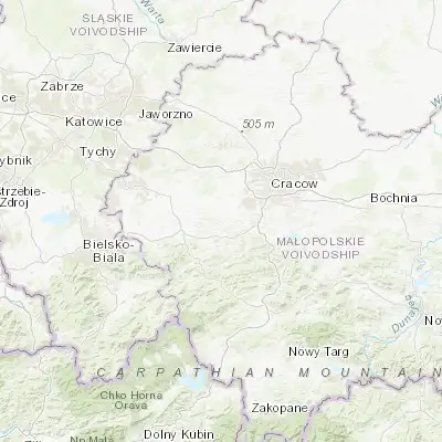 Map showing location of Przytkowice (49.917850, 19.685700)
