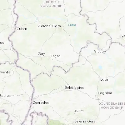 Map showing location of Szprotawa (51.565630, 15.536640)