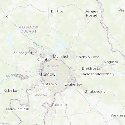 Map showing location of Babushkin (55.869310, 37.729660)