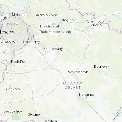 Map showing location of Beloozërskiy (55.459780, 38.443580)