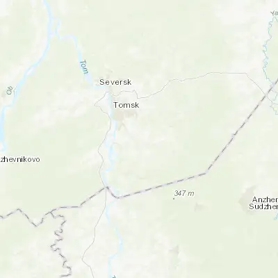 Map showing location of Bogashevo (56.367980, 85.144140)