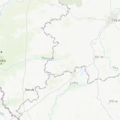 Map showing location of Dmitrovsk-Orlovskiy (52.505000, 35.146400)