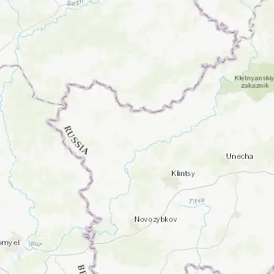 Map showing location of Gordeyevka (52.956900, 31.970300)