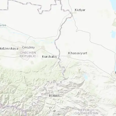 Map showing location of Ishkhoy-Yurt (43.212780, 46.389360)