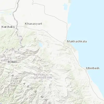 Map showing location of Kafyr-Kumukh (42.837540, 47.154120)