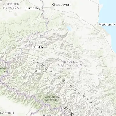 Map showing location of Khunzakh (42.542400, 46.706890)
