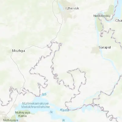 Map showing location of Kiyasovo (56.349070, 53.124390)