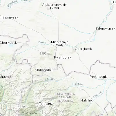 Map showing location of Konstantinovskaya (44.045560, 43.158330)