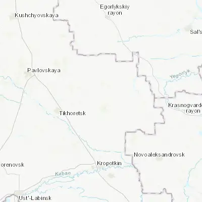 Map showing location of Kubanskiy (45.929170, 40.580560)