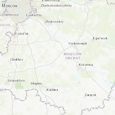 Map showing location of Meshcherino (55.195670, 38.360020)