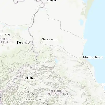 Map showing location of Miatli (43.081730, 46.828600)