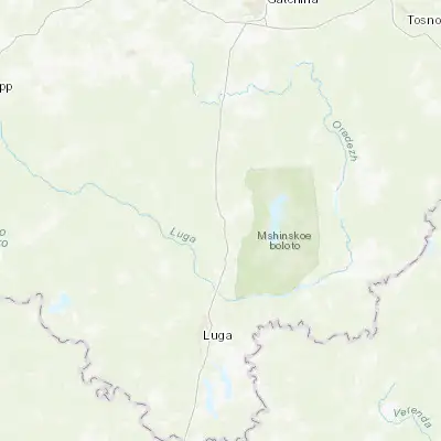 Map showing location of Mshinskaya (59.015000, 29.943330)