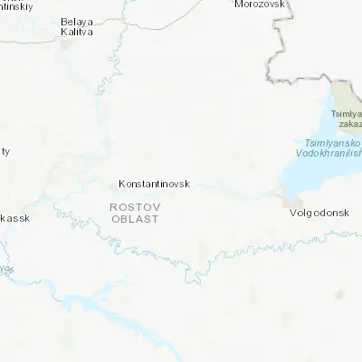 Map showing location of Nikolayevskaya (47.613910, 41.502300)