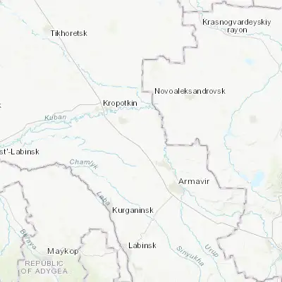 Map showing location of Otrado-Kubanskoye (45.244170, 40.840830)