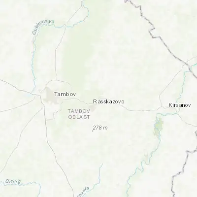 Map showing location of Platonovka (52.710580, 41.951990)