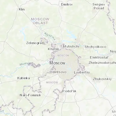 Map showing location of Pokrovskoye-Streshnëvo (55.807970, 37.458140)