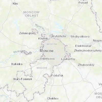 Map showing location of Presnenskiy (55.750000, 37.550000)