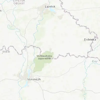 Map showing location of Prigorodka (52.044720, 39.712380)