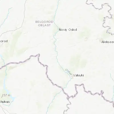 Map showing location of Pyatnitskoye (50.423300, 37.827300)