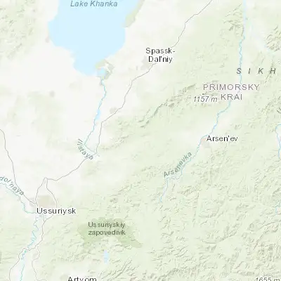 Map showing location of Rettikhovka (44.170380, 132.770830)