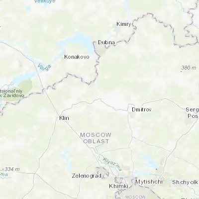 Map showing location of Rogachëvo (56.433330, 37.166670)