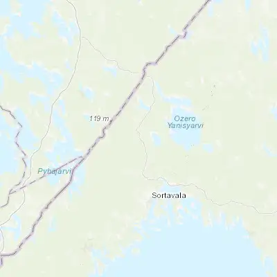 Map showing location of Ruskeala (61.931910, 30.589020)