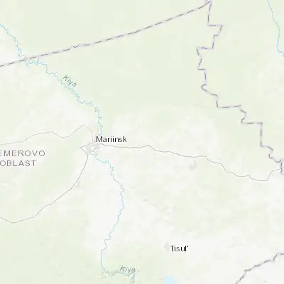 Map showing location of Suslovo (56.216670, 88.116670)