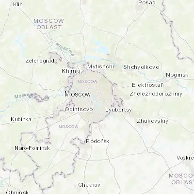 Map showing location of Taganskiy (55.733330, 37.666670)