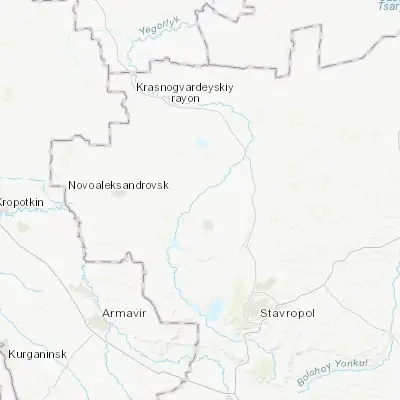 Map showing location of Tishchenskoye (45.460560, 41.673820)