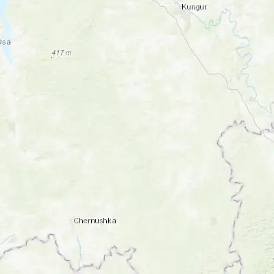 Map showing location of Uinskoye (56.881740, 56.581350)