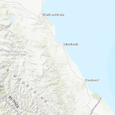 Map showing location of Utamysh (42.407180, 47.751090)