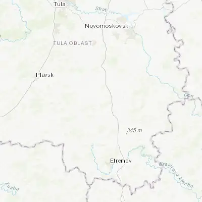 Map showing location of Volovo (53.558310, 38.002850)