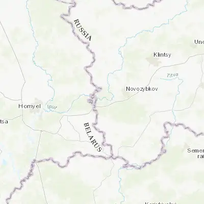 Map showing location of Vyshkov (52.476400, 31.687300)