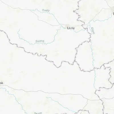 Map showing location of Vyshneye Dolgoye (52.063020, 37.405180)