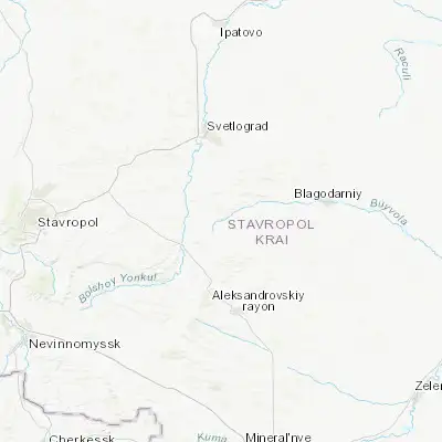 Map showing location of Vysotskoye (45.025000, 42.906390)