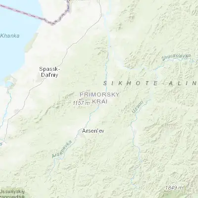 Map showing location of Yakovlevka (44.425880, 133.474060)