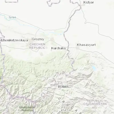 Map showing location of Yalkhoy-Mokhk (43.105280, 46.190450)