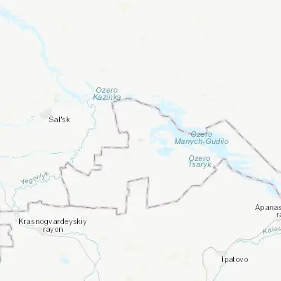 Map showing location of Yashalta (46.339500, 42.276200)
