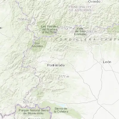 Map showing location of Torre del Bierzo (42.607690, -6.366750)