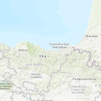 Map showing location of Zumaia (43.294690, -2.253410)