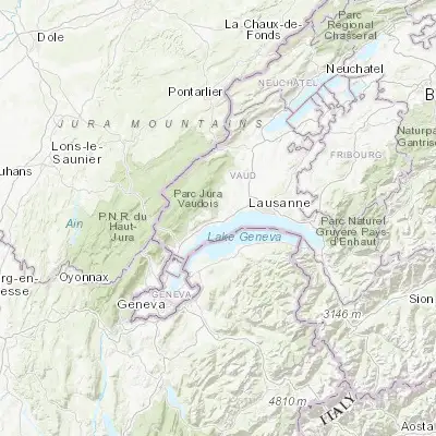 Map showing location of Aubonne (46.495140, 6.391550)