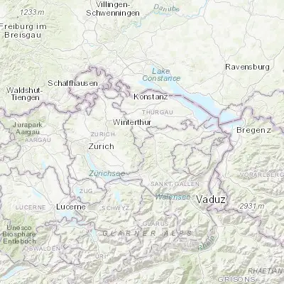 Map showing location of Fischingen (47.414220, 8.968620)