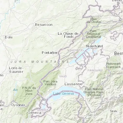 Map showing location of Sainte-Croix (46.822030, 6.502830)