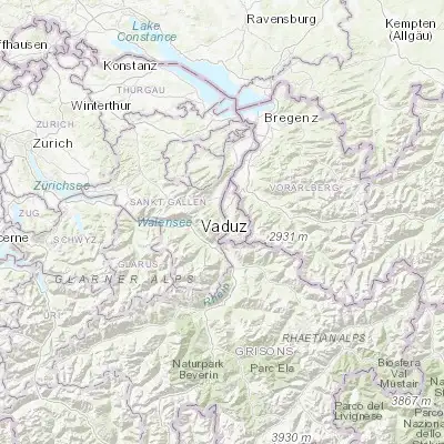 Map showing location of Sevelen (47.122130, 9.486010)