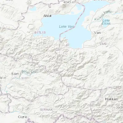 Map showing location of Bahçesaray (38.124600, 42.798250)