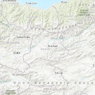 Map showing location of Bayburt (40.256310, 40.222890)