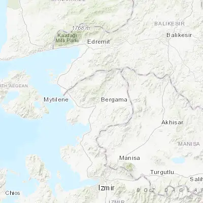 Map showing location of Bergama (39.120740, 27.180520)